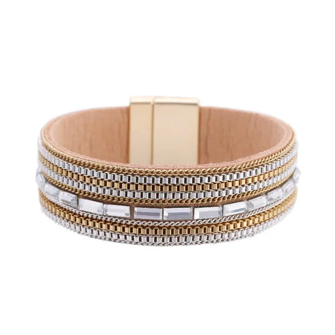 Metallic Magnetic Wrap Bracelet