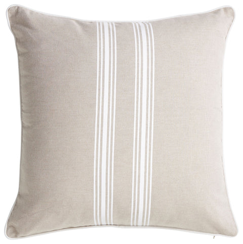 Linen with White Stripe Cushion
