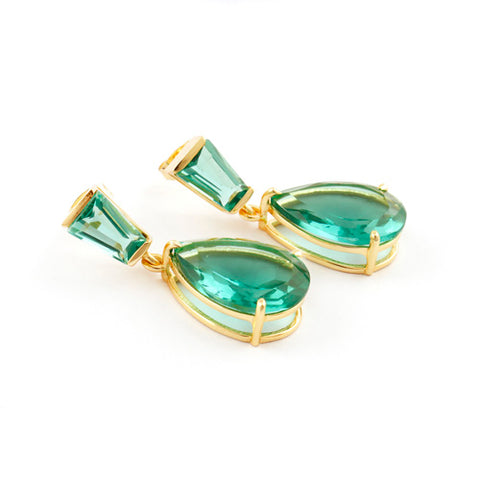 Aqua Quartz Drop Earrings