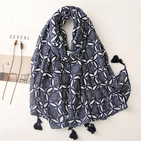 Blue Mandala Scarf