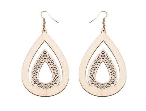 Natural Wooden Earrings