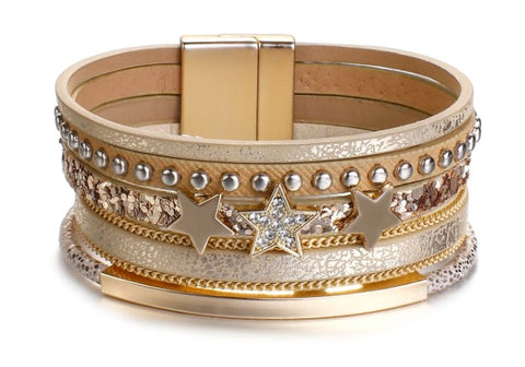 Gold Star Magnetic Bracelet