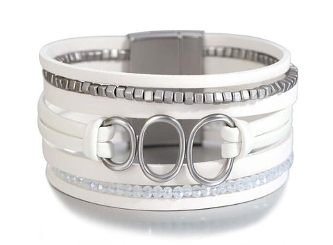 White Magnetic Clasp Bracelet