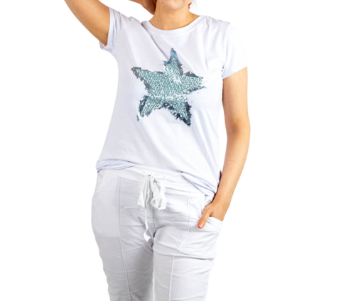 Sequin Star Italian Tee