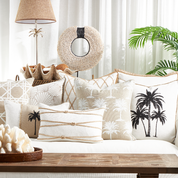 White Palm Cushion