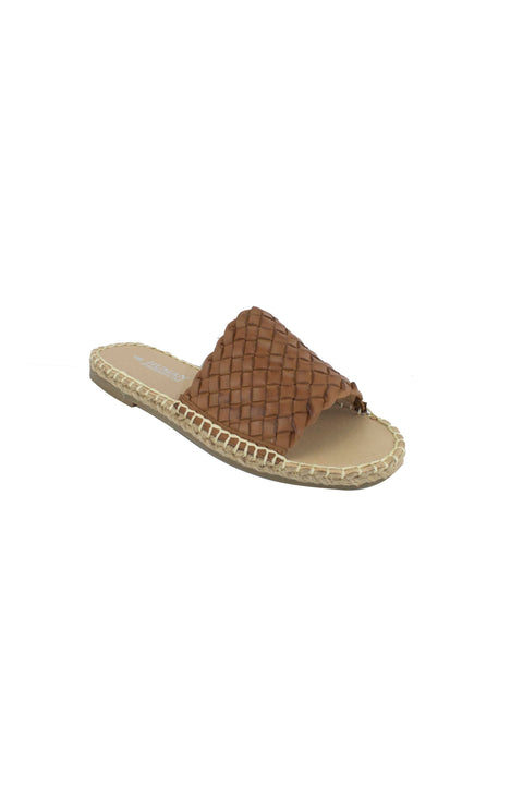 Woven Leather Slide