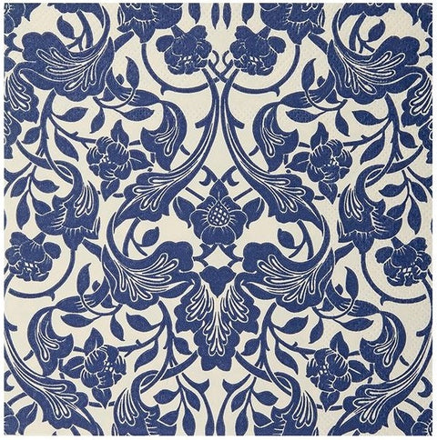 Blue and White Paper Napkins