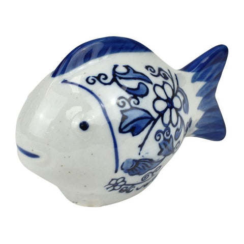 Blue and White Ceramic Fish