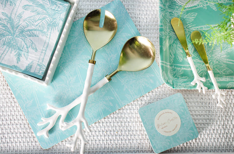 Aqua Palm Coasters Set 4